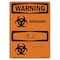 Signmission Safety Sign, OSHA WARNING, 18" Height, 24" Width, Biohazard Bilingual, Landscape, WS-D-1824-L-12489 OS-WS-D-1824-L-12489 - alternate 1